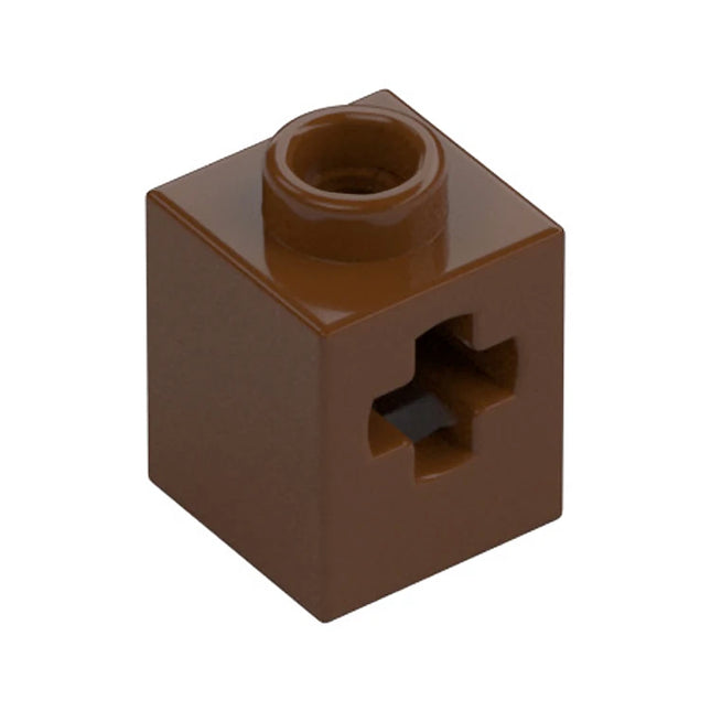 LEGO Technic, Brick 1 x 1 with Axle Hole, Reddish Brown [73230] 6397610