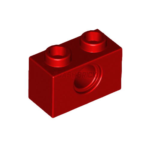 LEGO Technic, Brick 1 x 2 with Hole, Red [3700] 370021