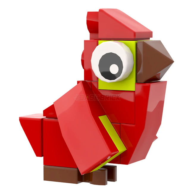 LEGO "Brick Bird" Red Parrot [MiniMOC]