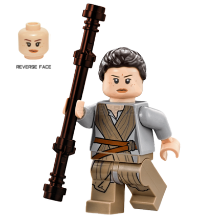 LEGO Minifigure - Rey, Dark Tan Robe (2015 ) [STAR WARS]