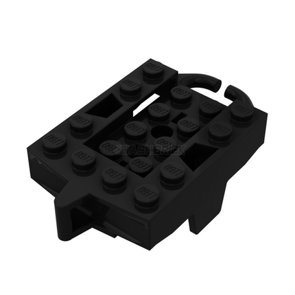 LEGO Vehicle, Base 4 x 5 Roller Coaster/Train Car + 2 x Wheels, Black [26021] 6203523