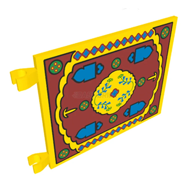 LEGO Flag 6 x 5 with Oriental Rug Pattern, Scorpion Palace, Yellow [2525px3] 4187329