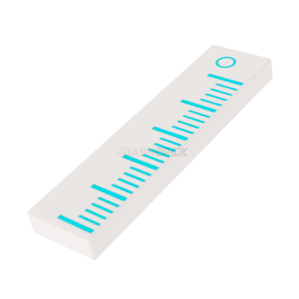 LEGO Minifigure Accessory - Ruler / Measuring Tape (Tile 1 x 4) [2431pb857]