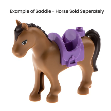 LEGO Animal Accessory - Horse Saddle, Stirrups, Friends 2 x 2 Studs, Medium Lavender [93086] 6356469