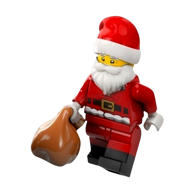 LEGO Minifigure - Santa - Fur Lined Jacket with 2 Wrinkles on Back, Black Boots, Santa Hat [Christmas]