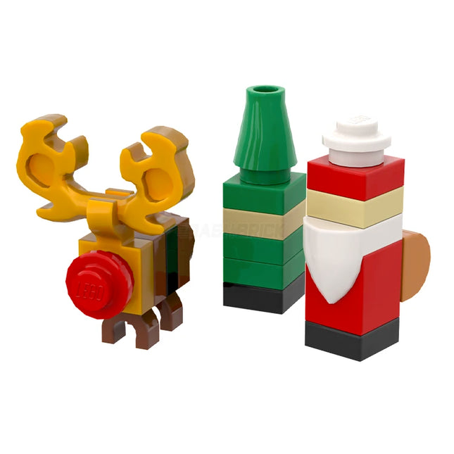 LEGO "Santa Micro Set" Santa, Elf and Reindeer Micro Build [MiniMOC]