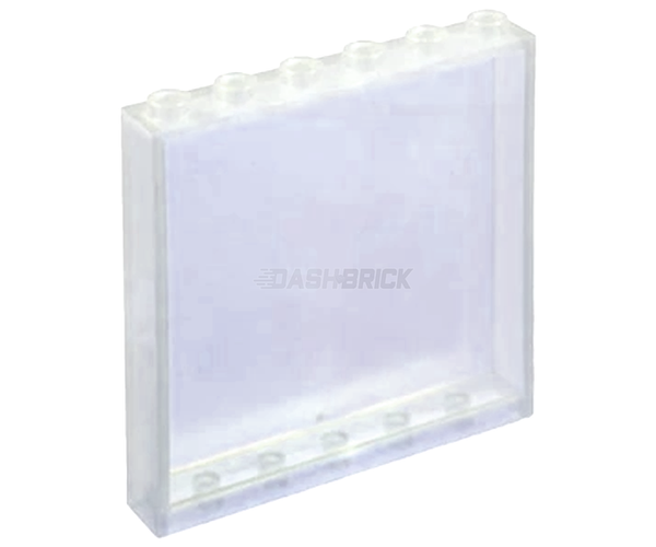 LEGO Wall/Panel 1 x 6 x 5 - Satin Trans-Clear (Large Window