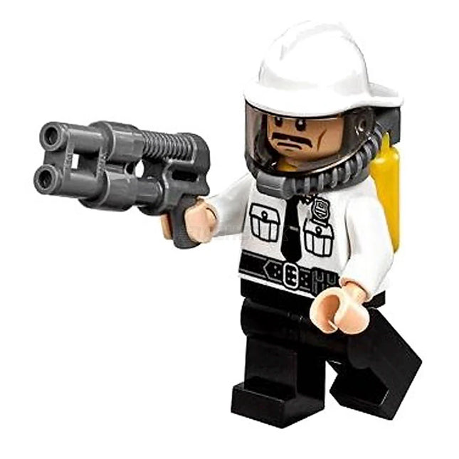 LEGO Minifigure - Security Guard, Fire Helmet, The LEGO Batman Movie (2017) [DC Comics]