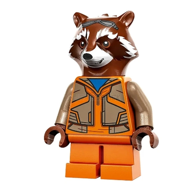 LEGO Minifigure - Rocket Raccoon - Orange and Dark Tan Outfit, Avengers (2023) [MARVEL]
