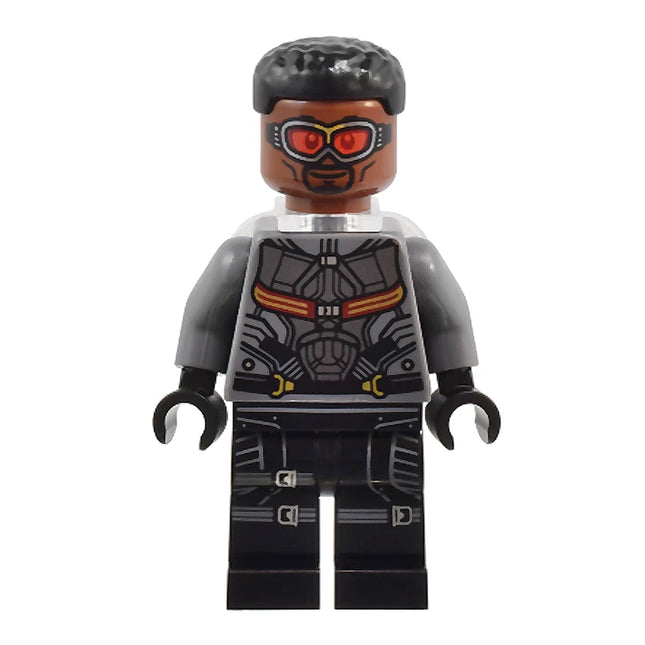 LEGO Minifigure - Falcon - Dark Bluish Gray and Black Suit, Printed Legs, The Infinity Saga [MARVEL]