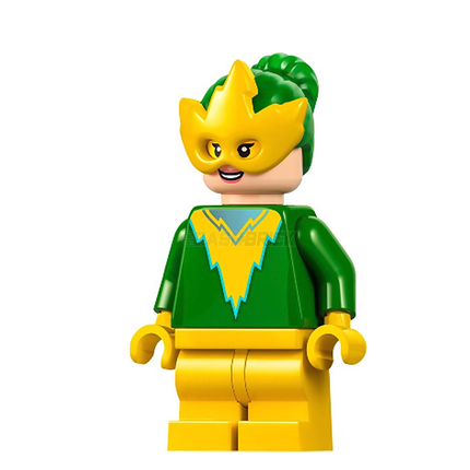 LEGO Minifigure - Electro - Bright Green Torso and Hair, Yellow Mask and Medium Legs [MARVEL]