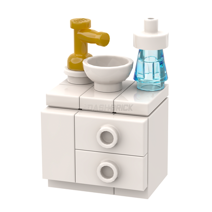 LEGO "Bathroom Basin" - Sink, Draws, Bottle [MiniMOC]