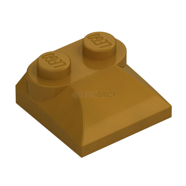 LEGO Slope, Curved 2 x 2 x 2/3 with 2 Studs and Curved Sides, Pearl Gold [47457] 4286597