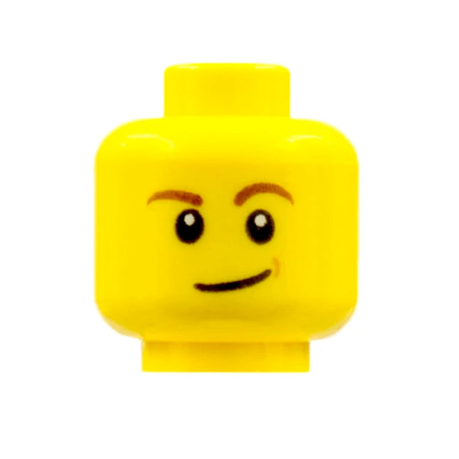 LEGO Minifigure Part - Head, Eyebrows, Lopsided Smile [3626pb1286] 6100222