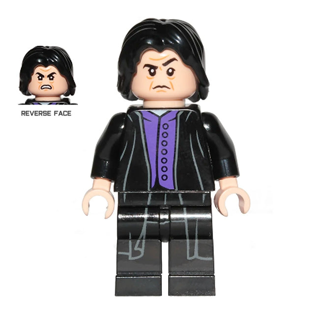 LEGO Minifigure - Professor Severus Snape - Dark Purple Shirt, Black Robes, Printed Legs (2019) [HARRY POTTER] hp134