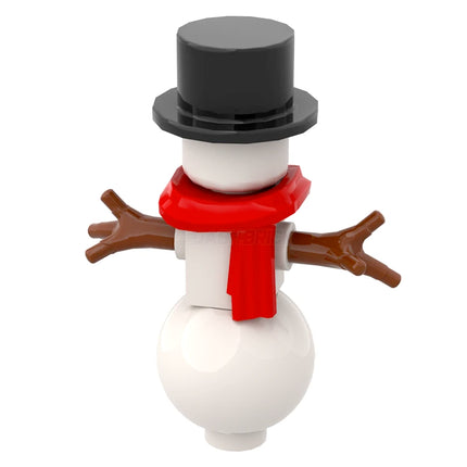 LEGO "Snowman" with Scarf and Top Hat [MiniMOC]