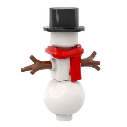 LEGO "Snowman" with Scarf and Top Hat [MiniMOC]