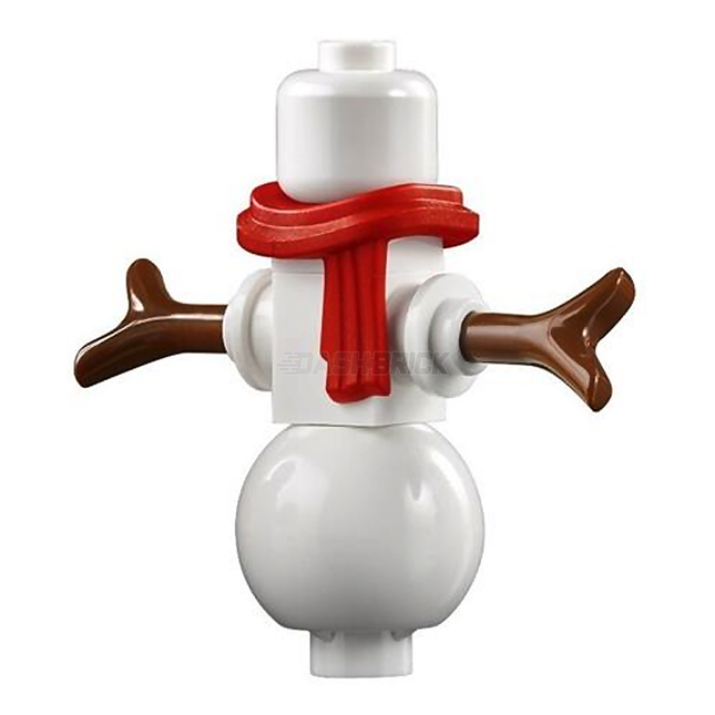 LEGO Snowman with Red Scarf and Sticks Christmas DASHBRICK