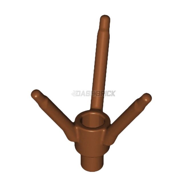 LEGO Plant Flower Stem, Bottom Pin, Reddish Brown [24855]