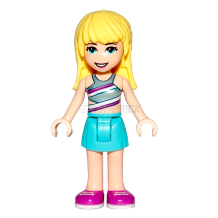 LEGO Minifigure - Friends Stephanie - Medium Azure Skirt, Striped Top [FRIENDS]