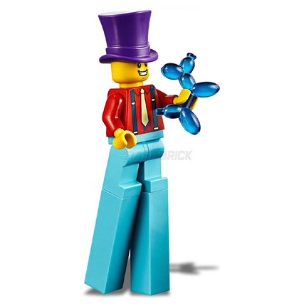 LEGO Minifigure - Stilt Walker, Fairground, Purple Top Hat [CITY]