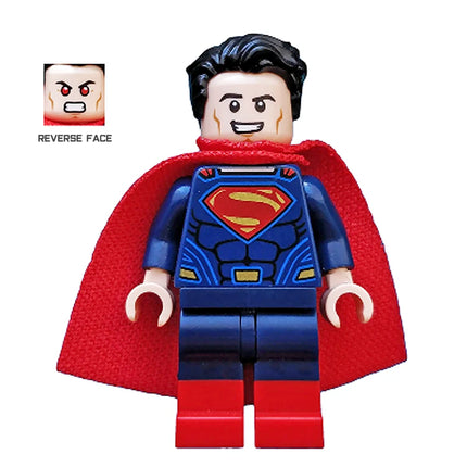 LEGO Minifigure - Superman - Dark Blue Suit, Spongy Cape, Red Boots (2016) [DC Comics]