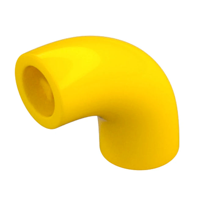LEGO Brick, Round 1 x 1 d. 90 degrees Elbow Macaroni, No Stud, Type 2, Axle Hole, Yellow [25214] 6253294