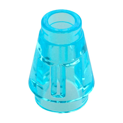 LEGO Cone 1 x 1 with Top Groove, Trans-Light Blue [4589b] 59900 6337639