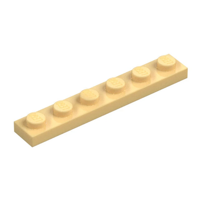 LEGO Plate, 1 x 6, Tan [3666] 4124067