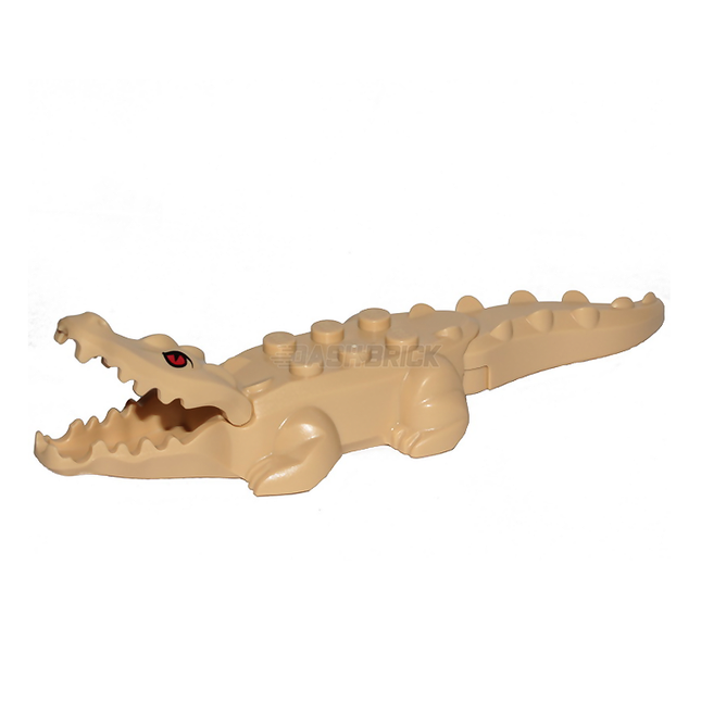 LEGO Minifigure Animal - Crocodile/Alligator, Printed Eyes, 20 Teeth, Tan [18904]
