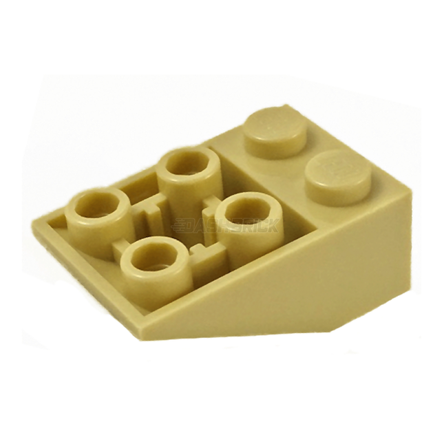 LEGO Slope, Inverted 33 3 x 2, Flat Bottom Pin and Connections between Studs, Tan [3747b] 4500453