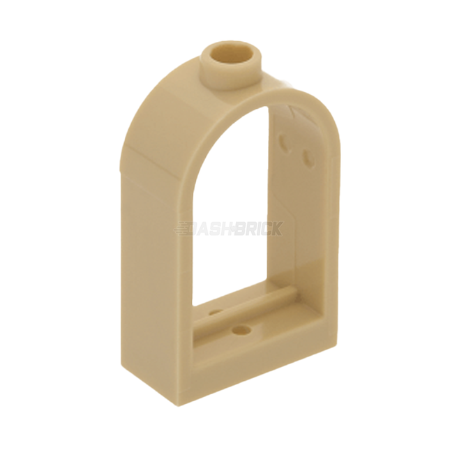 LEGO Window 1 x 2 x 2 2/3, Rounded Top, Tan [30044] 4623514