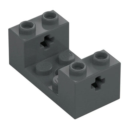 LEGO Technic, Brick 2 x 4 x 1 1/3 with Axle Holes and 2 x 2 Cutout, Dark Grey [67446] 6335115