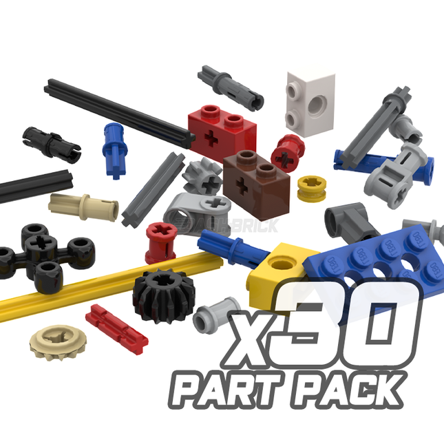 LEGO "Technic Pack" Gears, Axles, Connectors, Pins, Bricks, Plates [30 Part Pack] Assorted Colours, Sizes & Variations (Copy)