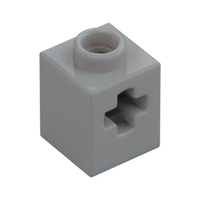 LEGO Technic, Brick 1 x 1 with Axle Hole, Light Grey [73230] 6336539