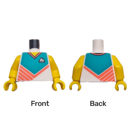 LEGO Minifigure Part - Torso, Sports Shirt, White Logo [973c01h01pr6616] 6443719