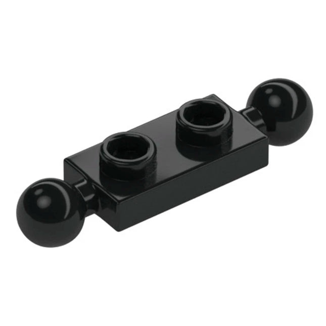 LEGO Plate, Modified 1 x 2 with Tow Ball on Ends, Black [3170] 6416838