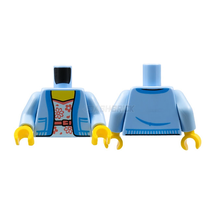 LEGO Minifigure Part - Torso Jacket, White and Coral Shirt, Flowers [973pb4540c01] 6386209