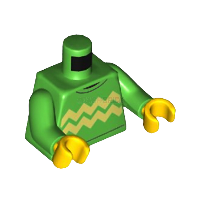 LEGO Minifigure Part - Torso Sweater, 2 Light Yellow Zigzag Stripes [973c06h01pr5997] 6392114