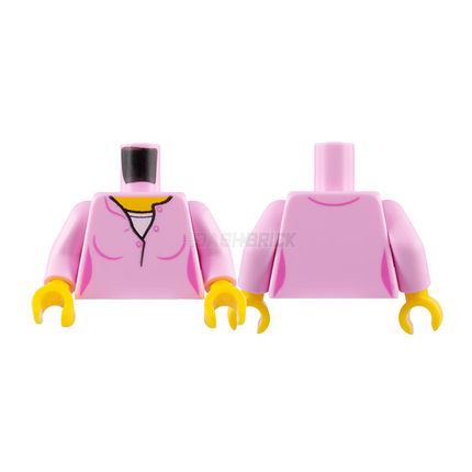 LEGO Minifigure Part - Torso Female Top, White Undershirt Pattern, Bright Pink [973pb3165c01] 6223880