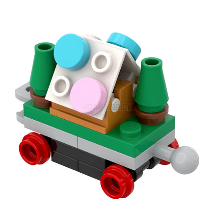 LEGO "Dashbrick Express" #4 Gingerbread House Carriage - Christmas Themed Train [MiniMOC]