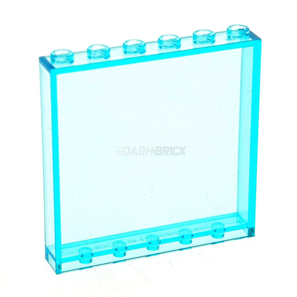 LEGO Wall/Panel 1 x 6 x 5 - Trans-Light Blue (Large Window) [59349]