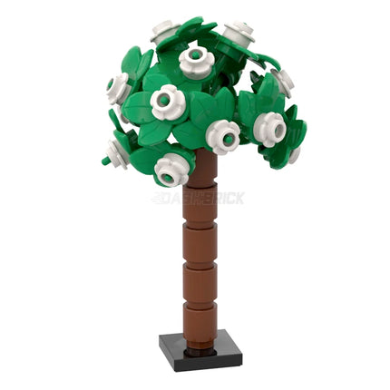 LEGO "Flowering Tree" - Bright Leaves + White Flowers [MiniMOC]