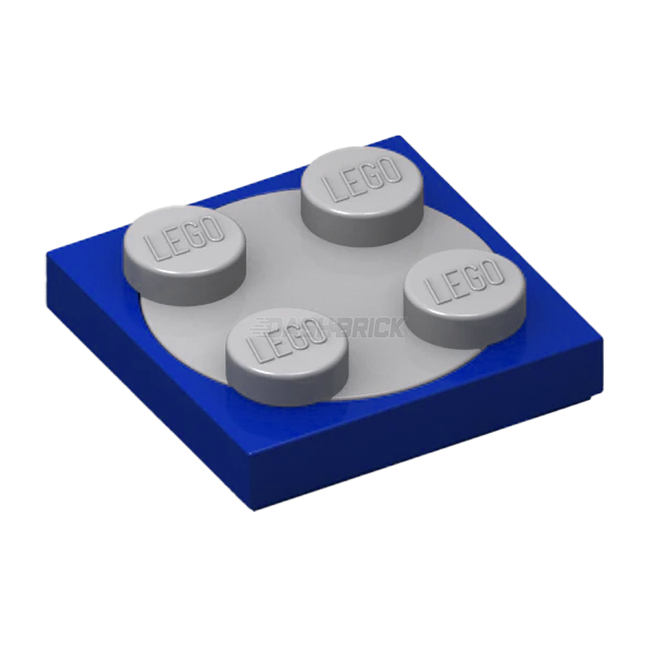 LEGO Turntable 2 x 2 Plate with Light Gray Top, Blue [3680c02] 3680/3679