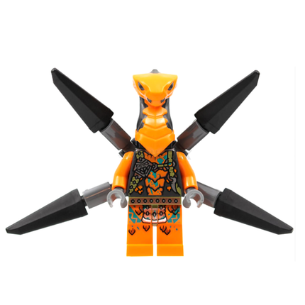 LEGO Minifigure - Viper Flyer - Dark Bluish Gray Bar Holders [NINJAGO]