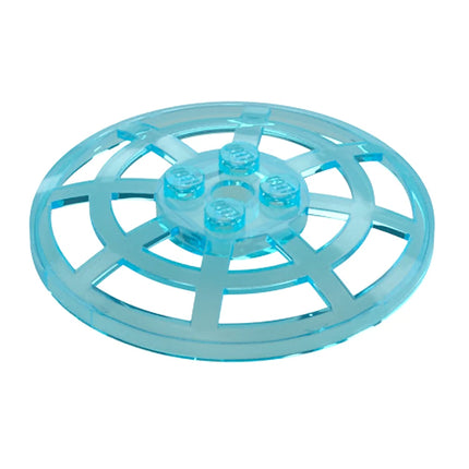 LEGO Dish 6 x 6 Inverted (Radar) Webbed, Trans-Light Blue [4285b] 6509243