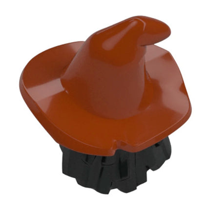 LEGO Minifigure Part - Witches Hat with Hair, Dark Orange/Black [20606] 6494889