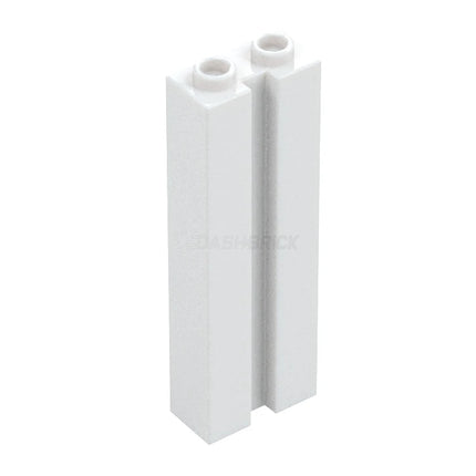 LEGO Brick, Modified 1 x 2 x 5 with Groove, White [88393] 4582155