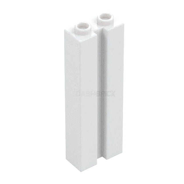 LEGO Brick, Modified 1 x 2 x 5 with Groove, White [88393] 4582155