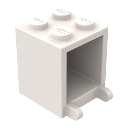 LEGO Container, Box, Letterbox, Mailbox, Cupboard 2 x 2 x 2, White [4345]